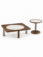 The Novara Coffee Table — Modern Wooden Center Table with Premium Stone Top & Contemporary Living Room Design