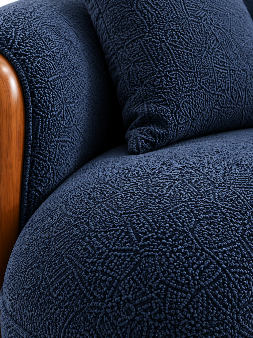 The Brevona Sofa — Luxury Modern Curved Bouclé Fabric Sofa