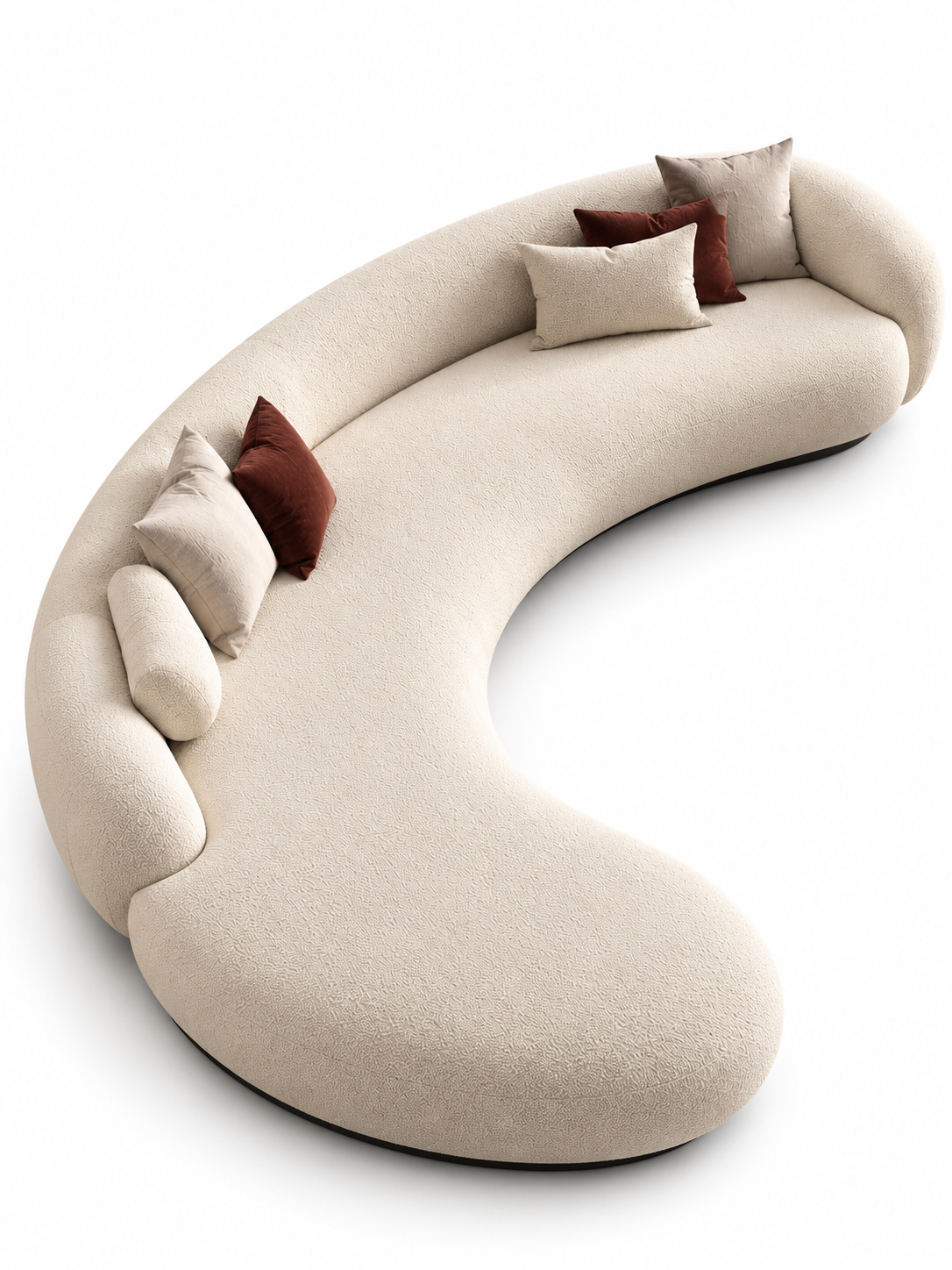 The Ovelora Sofa — Luxury Curved Bouclé Designer Sofa