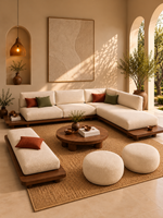 The Kervona Sofa — Luxury Modern L-Shaped Bouclé Fabric Sofa