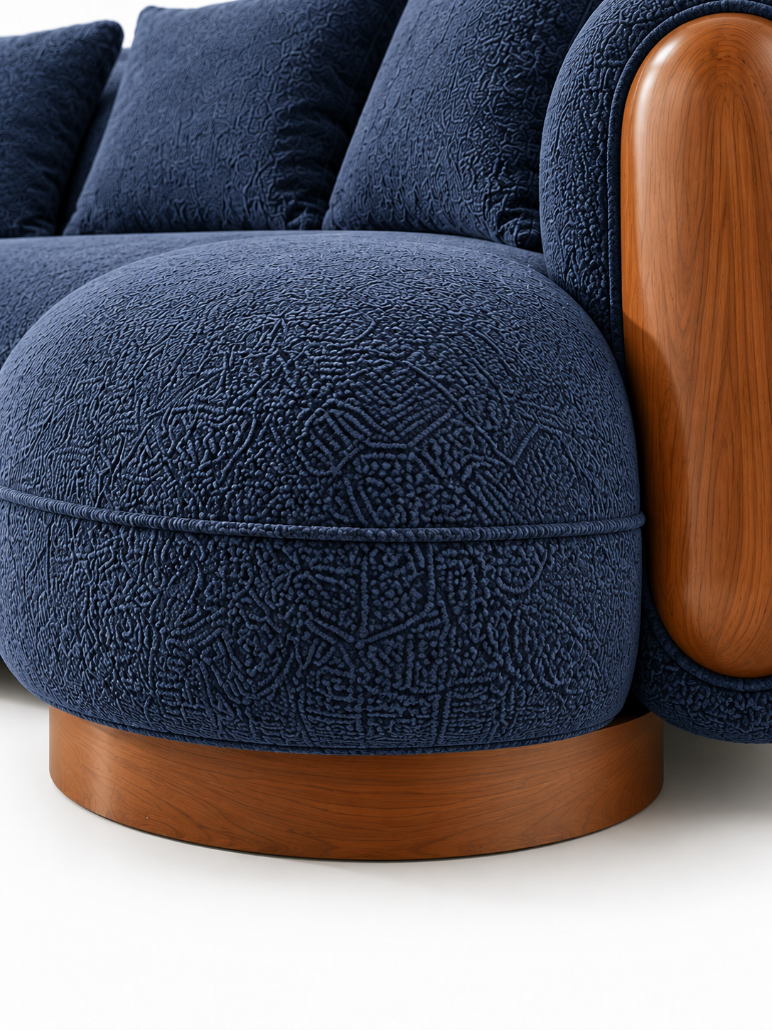 The Brevona Sofa — Luxury Modern Curved Bouclé Fabric Sofa
