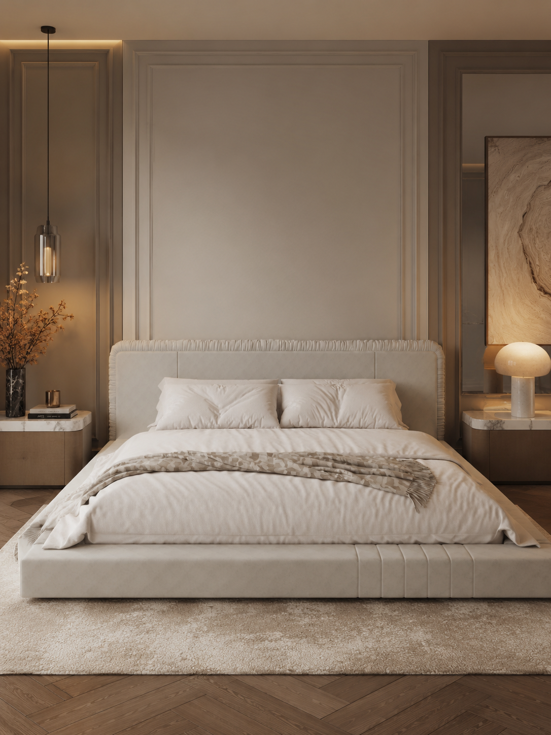 The Valencia Bed — Luxury Contemporary Solid Wood Bed