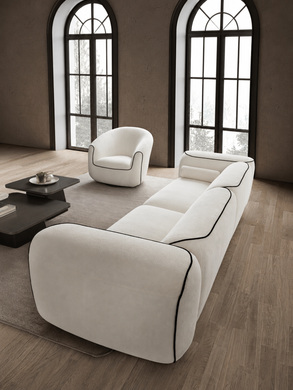 The Noiré Sofa — Luxury Modern 4-Seater Sofa