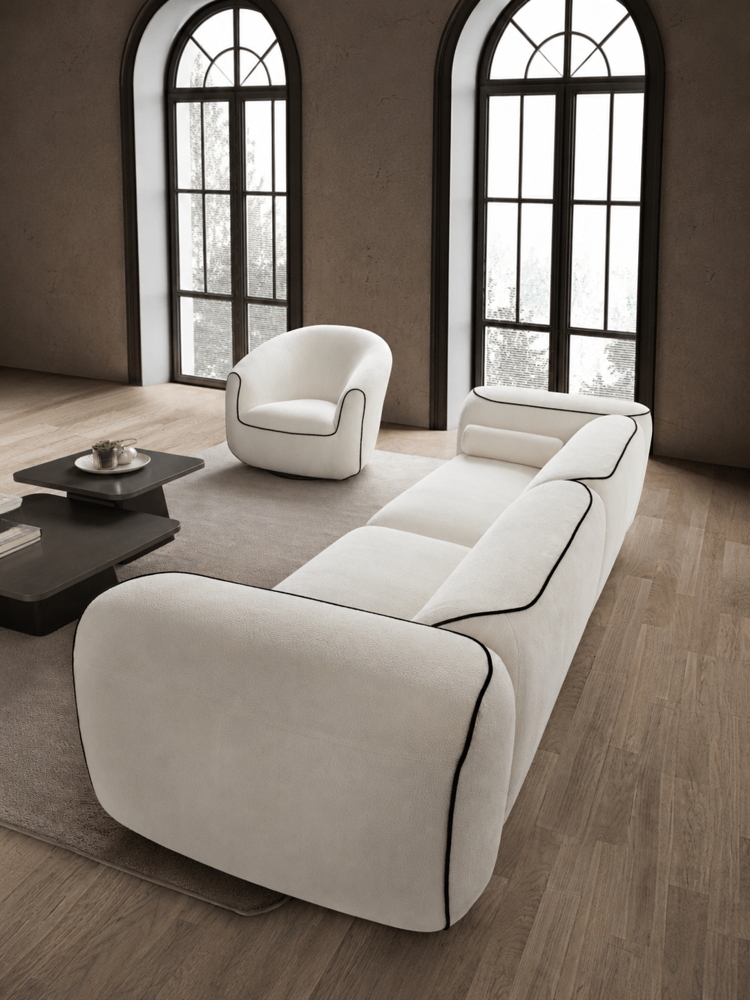 The Noiré Sofa — Luxury Modern 4-Seater Sofa