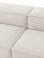 The Solene Sofa — Modular Three-Seater, White Bouclé Upholstery