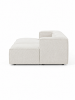 The Solene Sofa — Modular Three-Seater, White Bouclé Upholstery