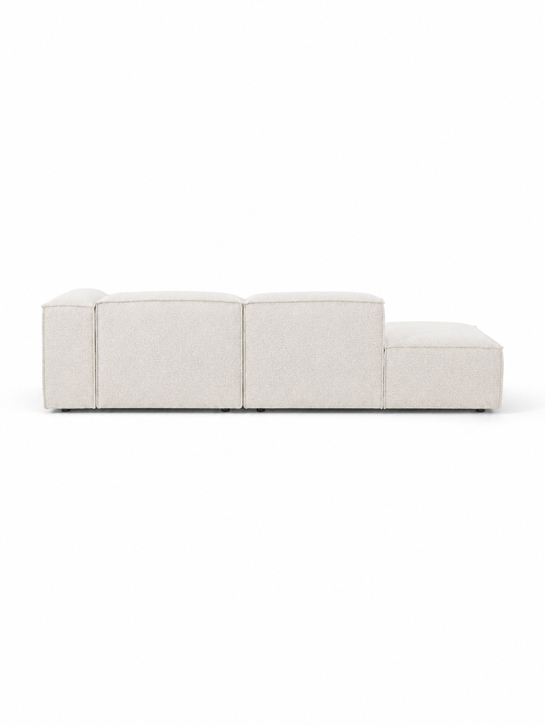 The Solene Sofa — Modular Three-Seater, White Bouclé Upholstery
