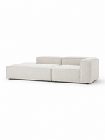 The Solene Sofa — Modular Three-Seater, White Bouclé Upholstery