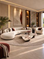 The Ovelora Sofa — Luxury Curved Bouclé Designer Sofa
