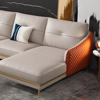 Crystal Modern Beige L-Shaped Corner Sofa