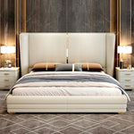 Sparse Modern Luxury Upholstered Bed In Suede