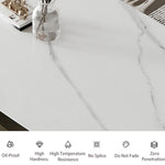 Moza Modern Contemporary Brushed Gold Luxury Dining Set