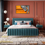 Modish iFur Modern Texo Upholstered Bed Without Storage in Suede