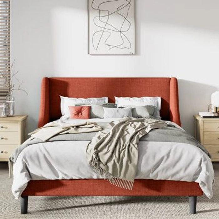 Tranquil Modern Minimalist Upholstered Bed