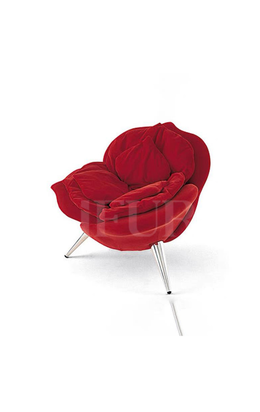 Floral Plush Lounge Chair