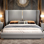 Sparse Modern Luxury Upholstered Bed In Suede