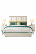 Suave Modern Faux Leather Upholstered Bed