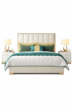 Suave Modern Faux Leather Upholstered Bed