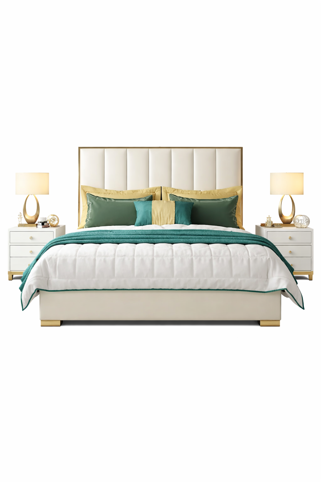Suave Modern Faux Leather Upholstered Bed