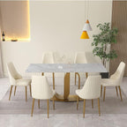 Boss Luxury Modern Stainless Steel Dining Table Set