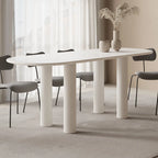 Ryma Modern Oval White 8 Seater Dining Table