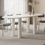Ryma Modern Oval White 8 Seater Dining Table