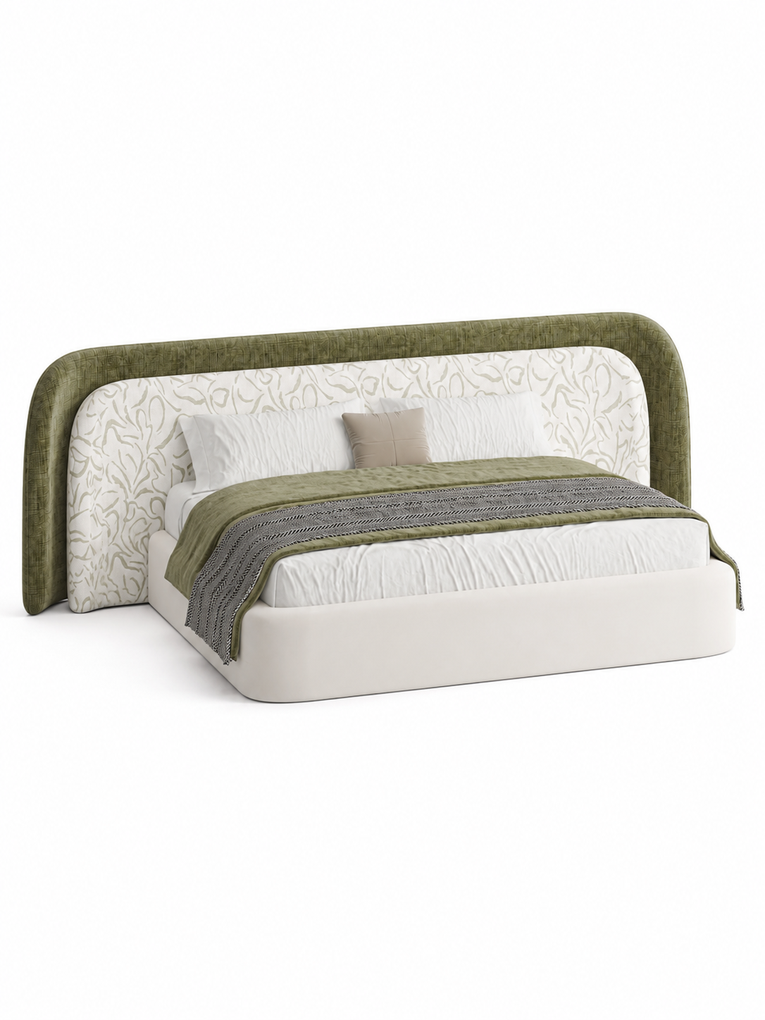 The Sylvara Bed — Luxury Sculpted Upholstered Bed
