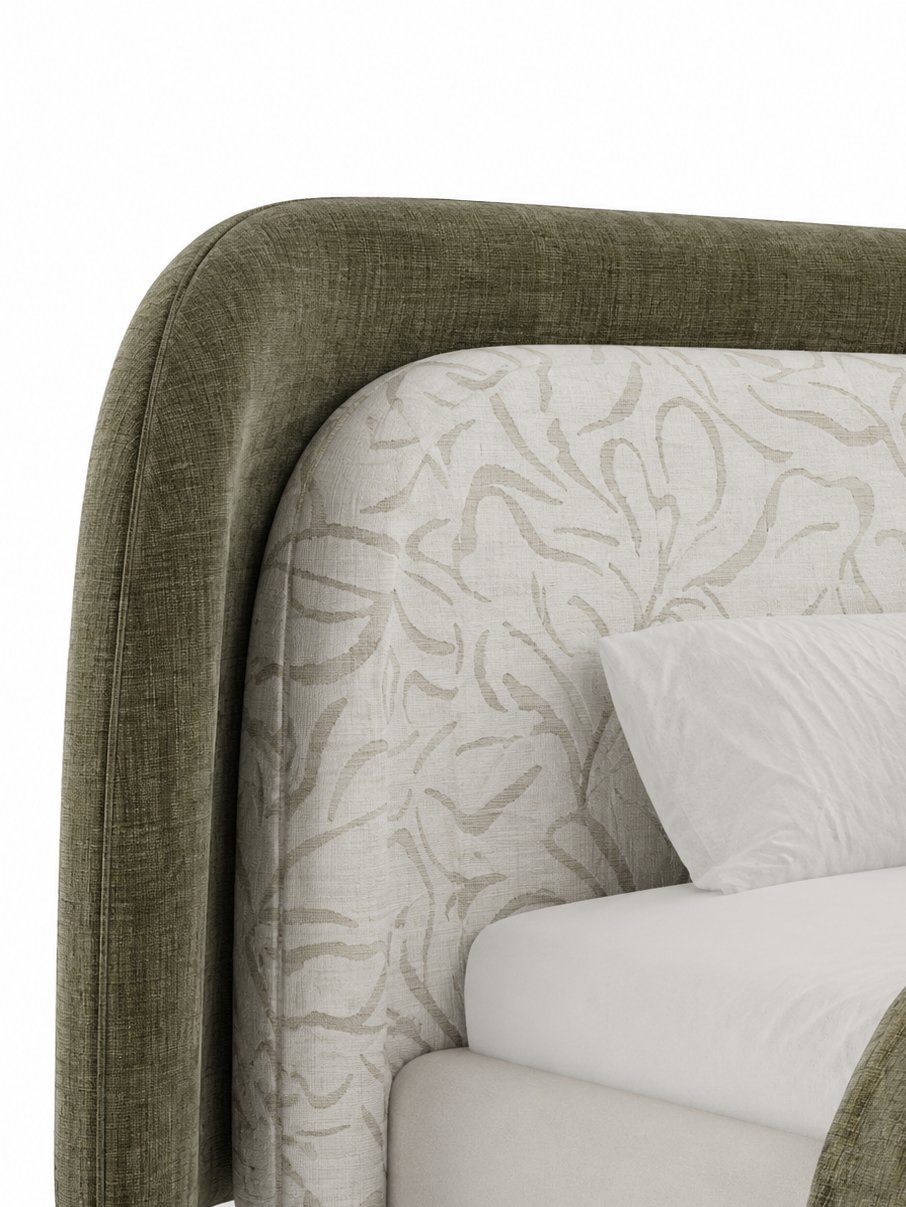 The Sylvara Bed — Luxury Sculpted Upholstered Bed