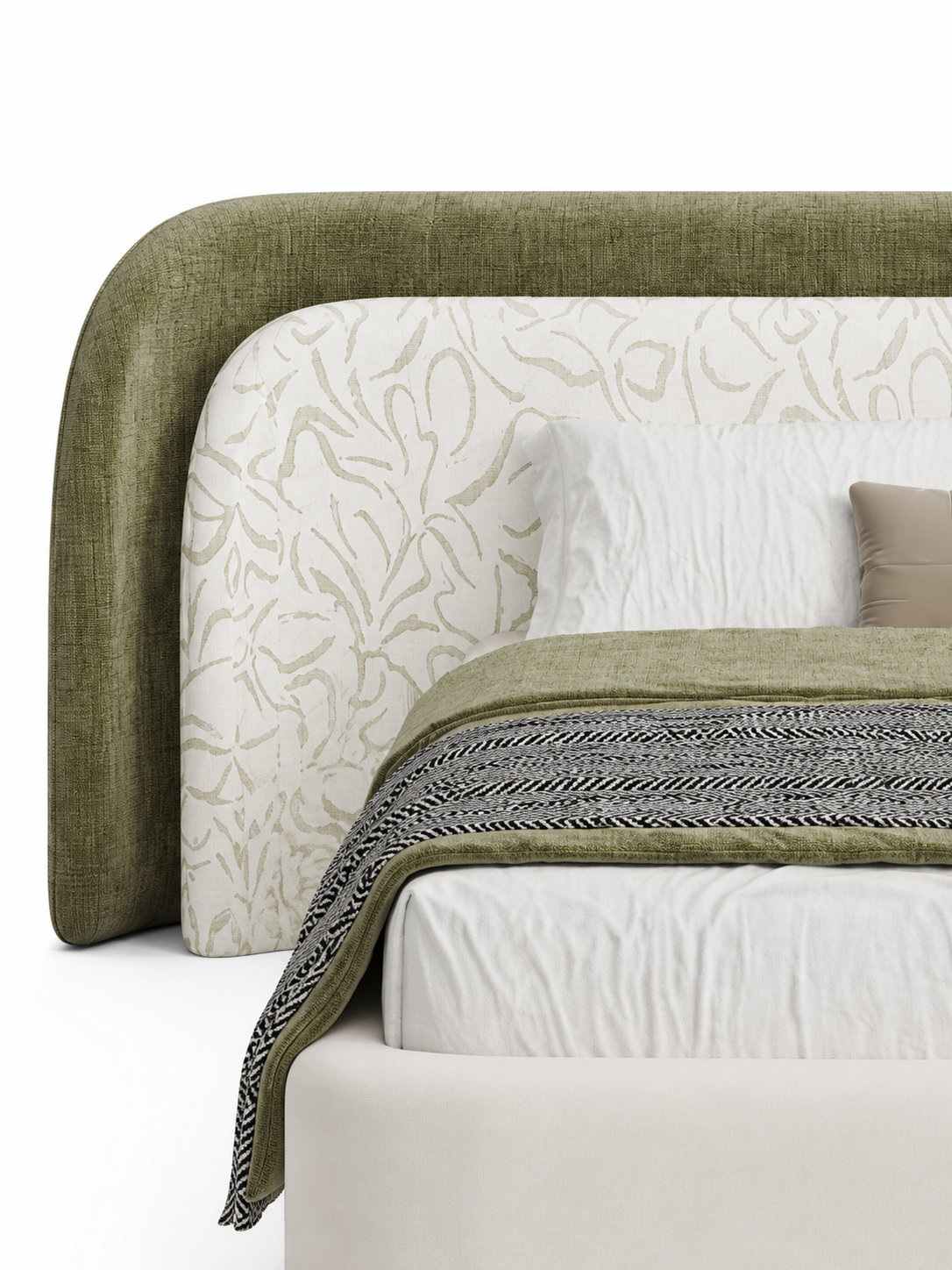 The Sylvara Bed — Luxury Sculpted Upholstered Bed