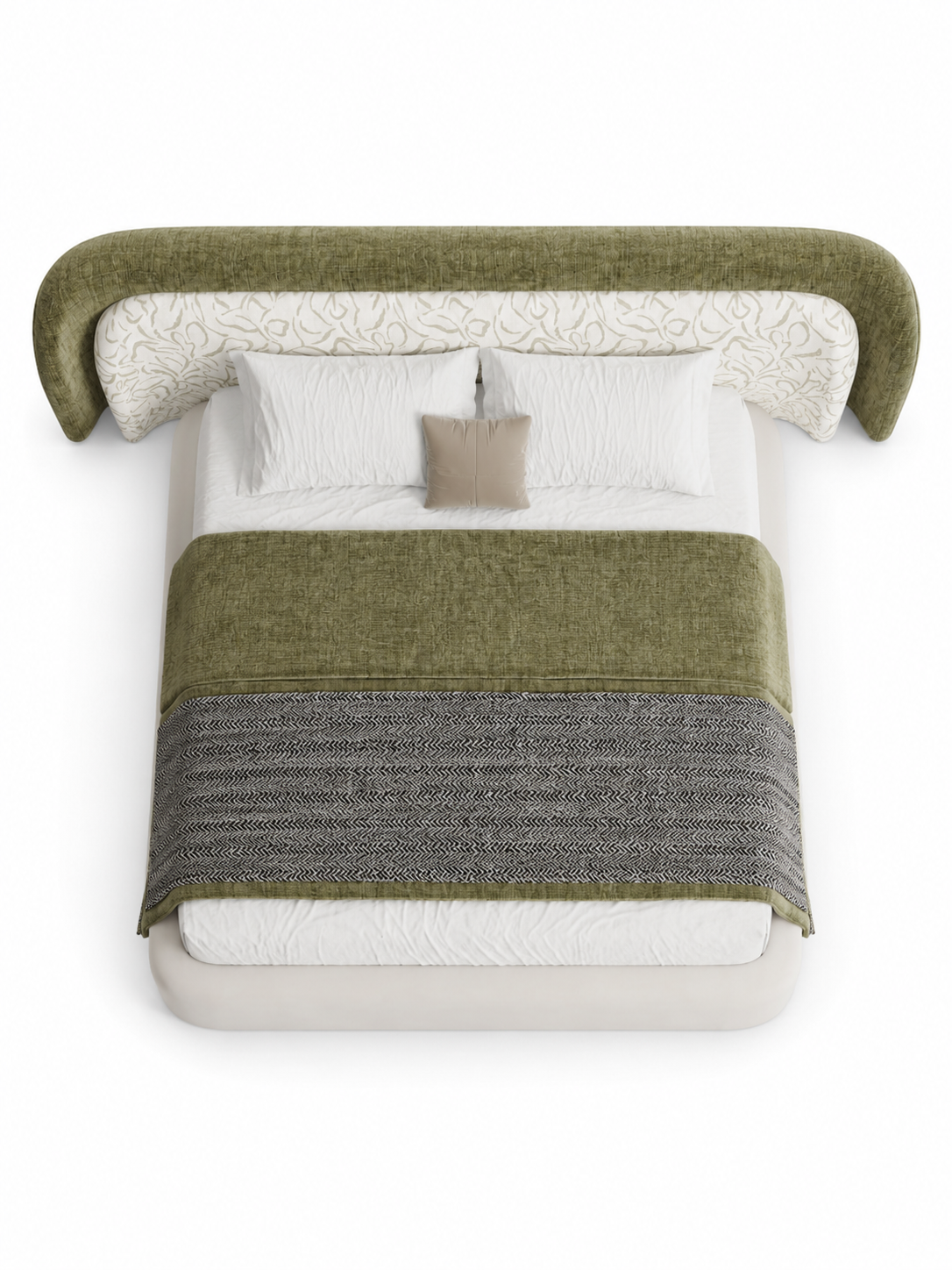The Sylvara Bed — Luxury Sculpted Upholstered Bed