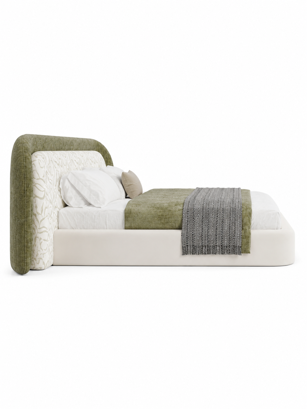 The Sylvara Bed — Luxury Sculpted Upholstered Bed
