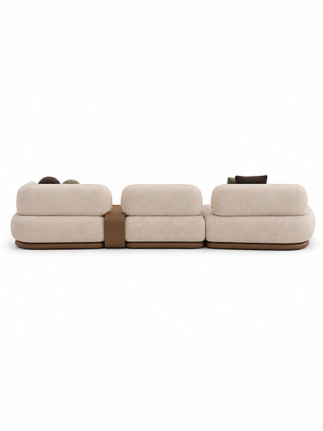 The Aurevo Modular Sofa — Luxury 8-Seater Curved Bouclé Sofa with Flexible Modular Design