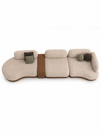 The Aurevo Modular Sofa — Luxury 8-Seater Curved Bouclé Sofa with Flexible Modular Design