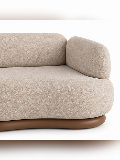 The Aurevo Modular Sofa — Luxury 8-Seater Curved Bouclé Sofa with Flexible Modular Design