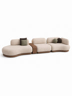The Aurevo Modular Sofa — Luxury 8-Seater Curved Bouclé Sofa with Flexible Modular Design
