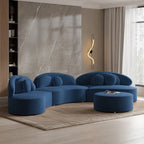 Bloom Modern 7-Seat Modular Sofa Velvet Upholstered