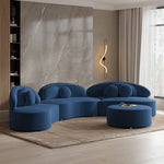 Bloom Modern 7-Seat Modular Sofa Velvet Upholstered
