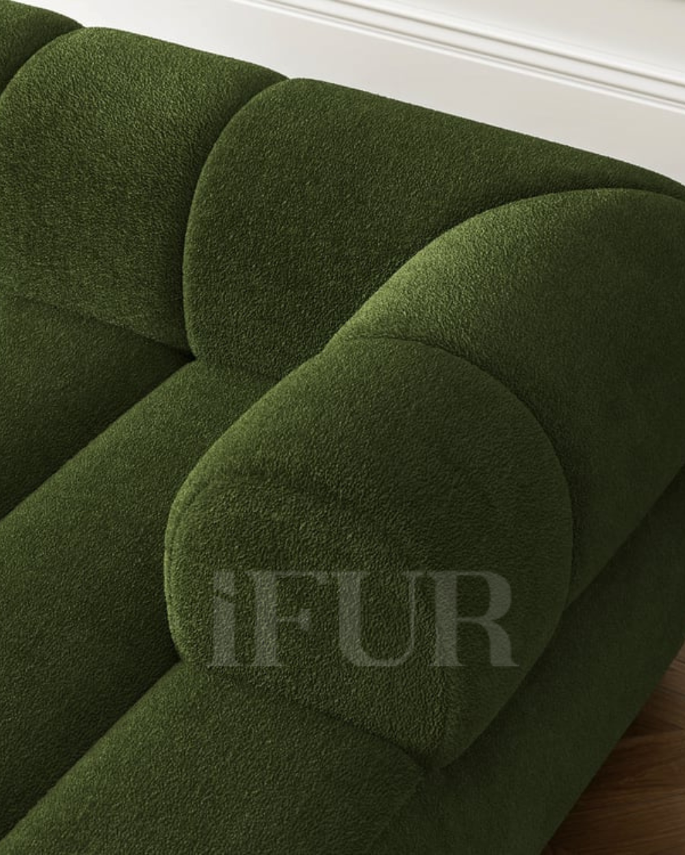 Arboria Chill 3 Piece Channel Chenille Velvet Sectional Sofa