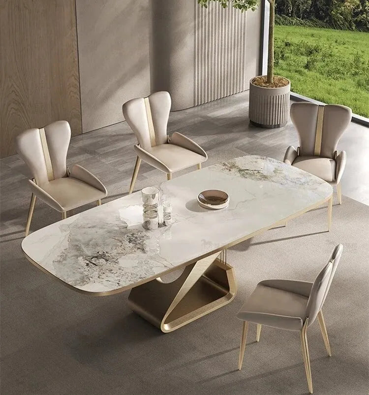 Momba Modern High End Luxury Dining Table Set