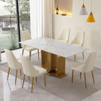 Boss Luxury Modern Stainless Steel Dining Table Set