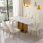 Boss Luxury Modern Stainless Steel Dining Table Set