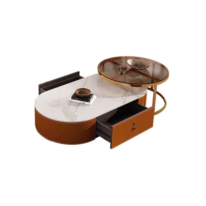 Orca Modern Sleek Nesting Coffee Table Set Of 2