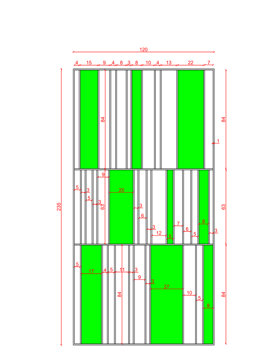Akasa Metal Partition With Fluted Glass