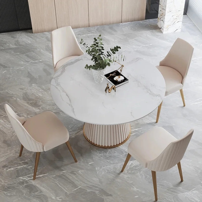 Zeva Modern Luxury Chairs With Scoda Modern Round Table