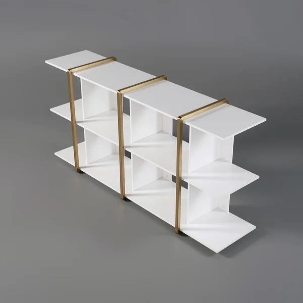 Alankar Modern Long Metal Bookshelf