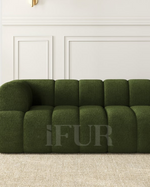 Arboria Chill 3 Piece Channel Chenille Velvet Sectional Sofa
