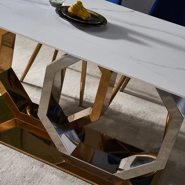 Tiram Modern Contemporary Titanium Dining Set