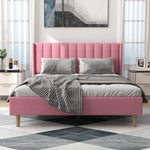 Austere Modern Upholstered Tufted Bed