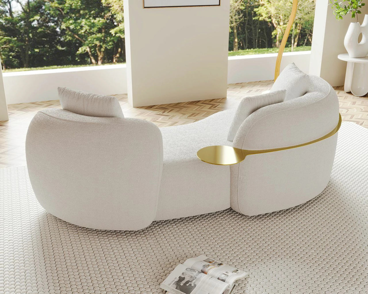 Metalia Modern Luxury 3 Seater Sofa