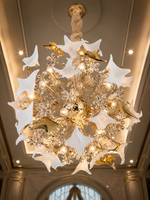 The Zarellia Bloom Chandelier — Luxury Gold Floral Crystal Pendant Light